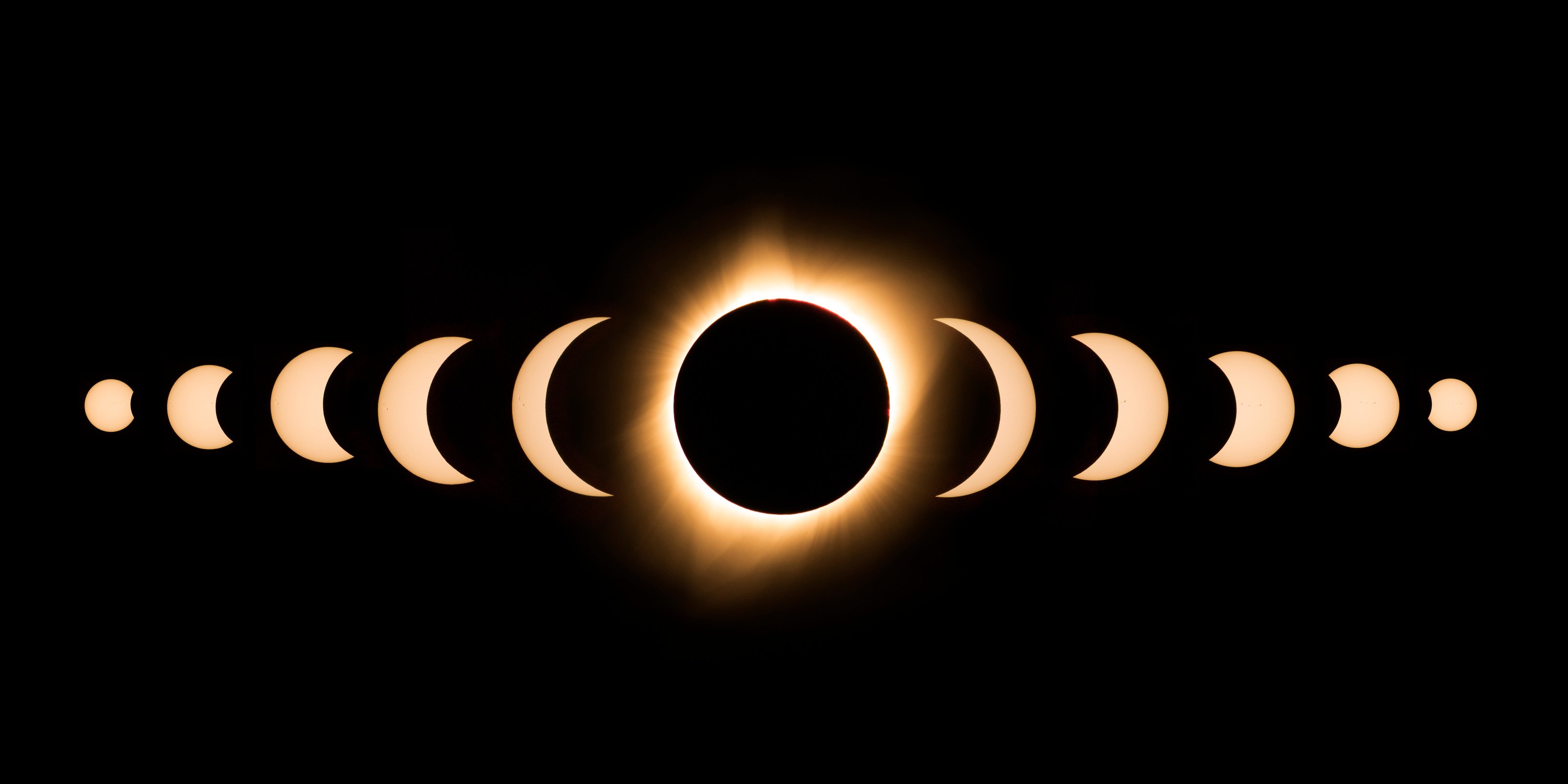 Total Solar Eclipse - solar eclipse phases